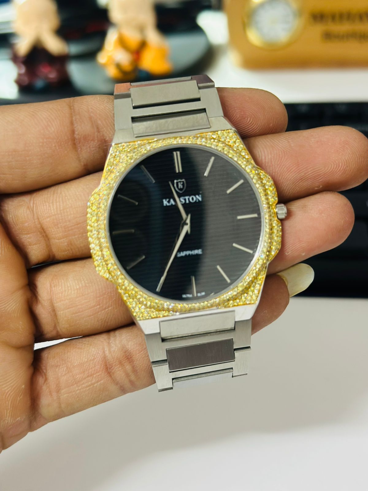 Yellow diamond watch