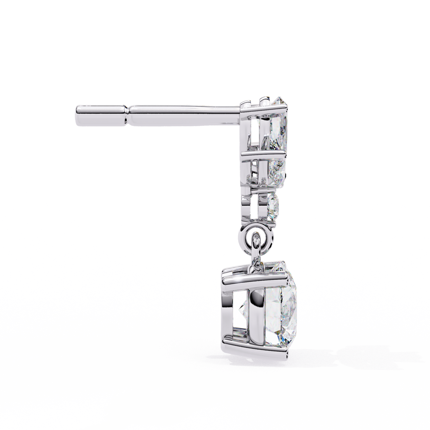 Round Brilliant Drop Earrings