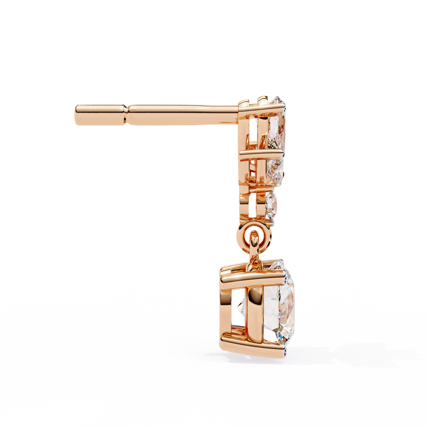 Round Brilliant Drop Earrings