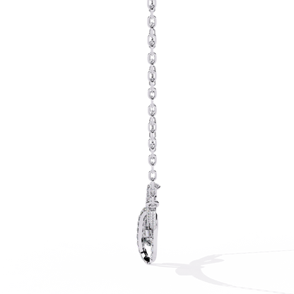 Ribbon Motif Diamond Necklace