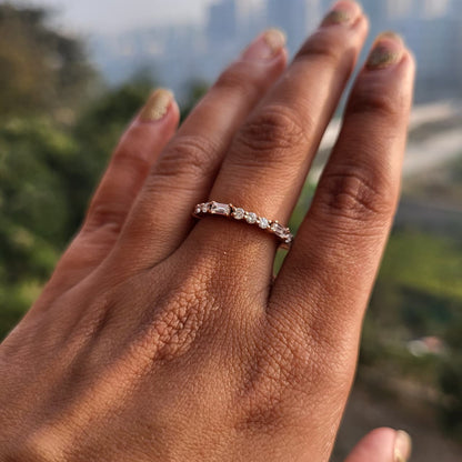 Elegant Diamond Half-Eternity Band