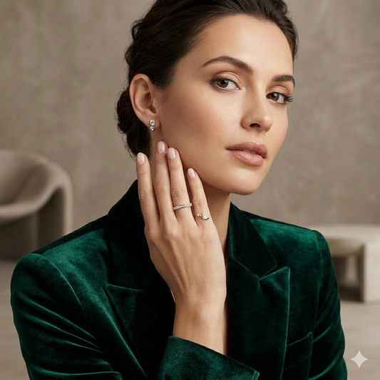 Modern Geometric Triangle Signet Ring