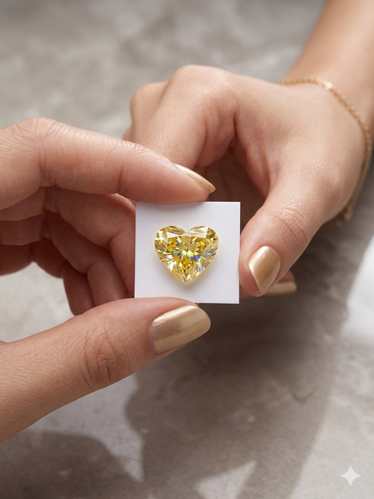 heart-shaped fancy yellow diamond